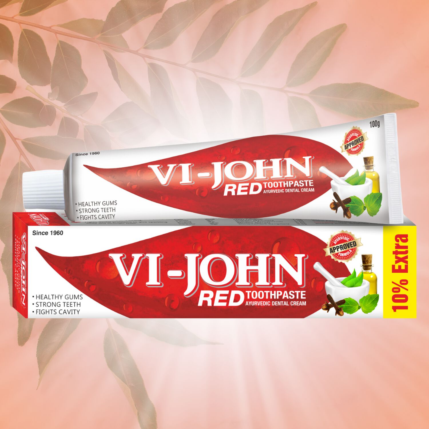 Vi John Pasta Dental Red 100 Gr image number 1.0