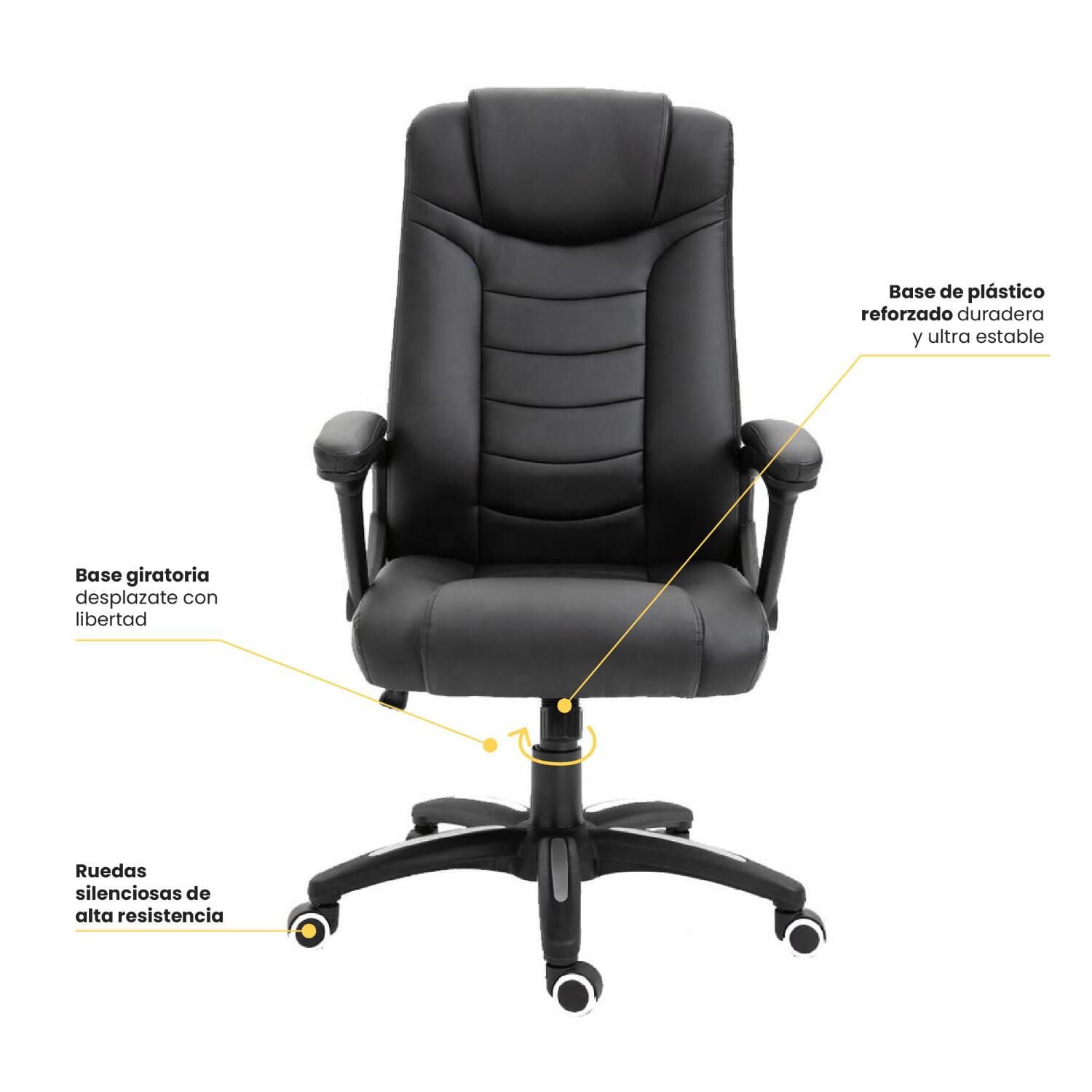 Silla Escritorio Oficina Ejecutiva Reclinable Comfort Levo image number 5.0