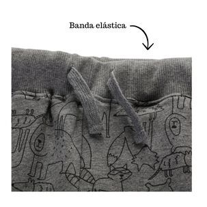 Buzos Jumping Meters De Ni&ntilde;o Gris Animales Salvajes