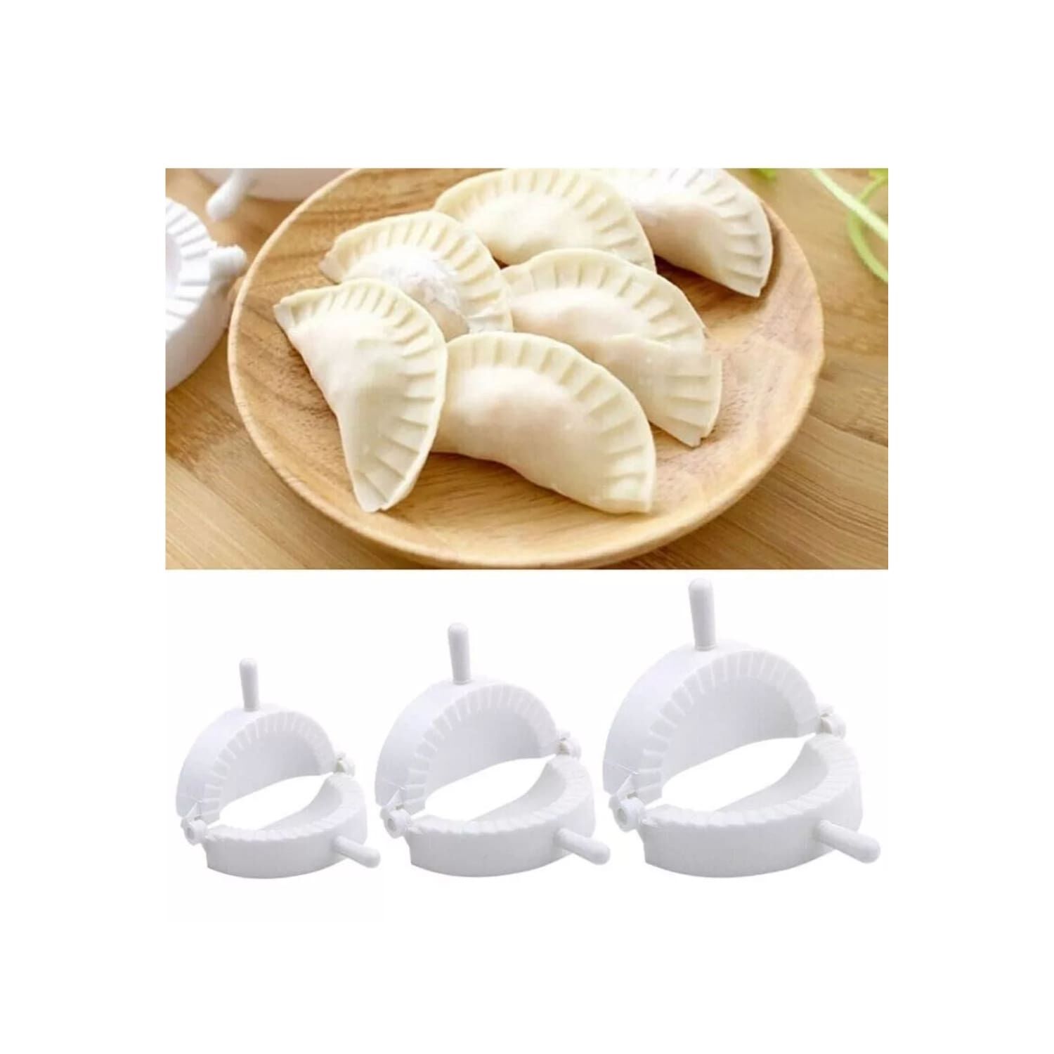 Set 3 Moldes Plasticos Para Empanadas Diferentes Tama&ntilde;os image number 2.0