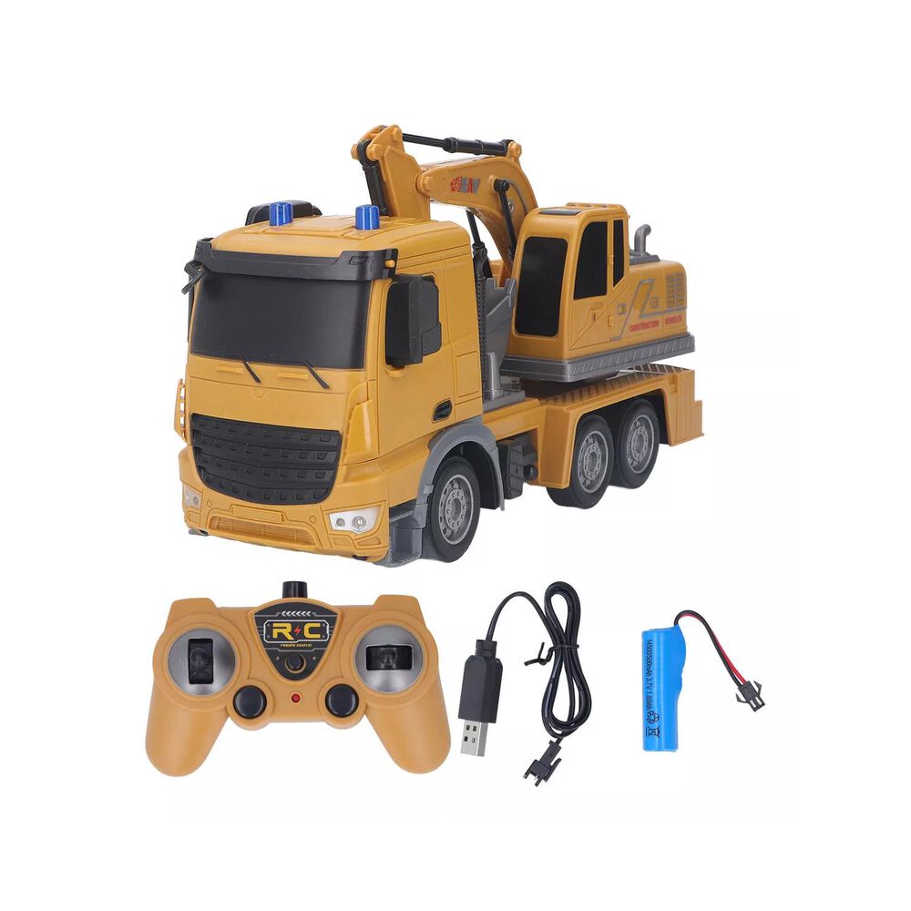 Juguete Camion Excavadora A Control Remoto Amarillo Infnatil image number 2.0