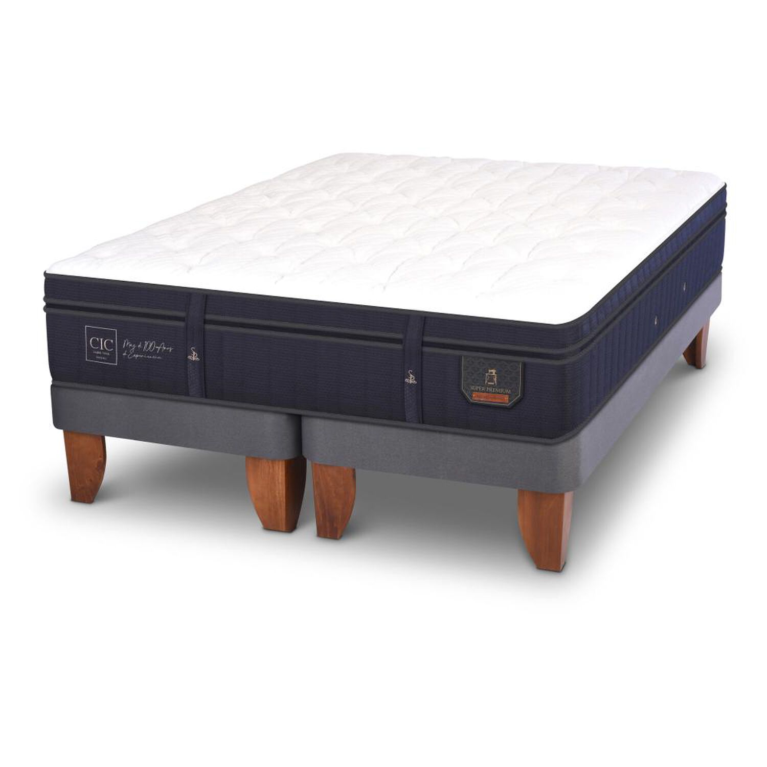 Cama Europea Cic Super Premium / 2 Plazas / Base Dividida image number 3.0