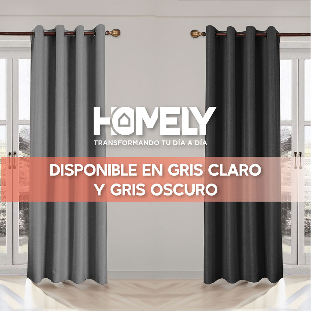 Cortinas 100% Blackout Termica Homely 2x140x220 image number 7.0