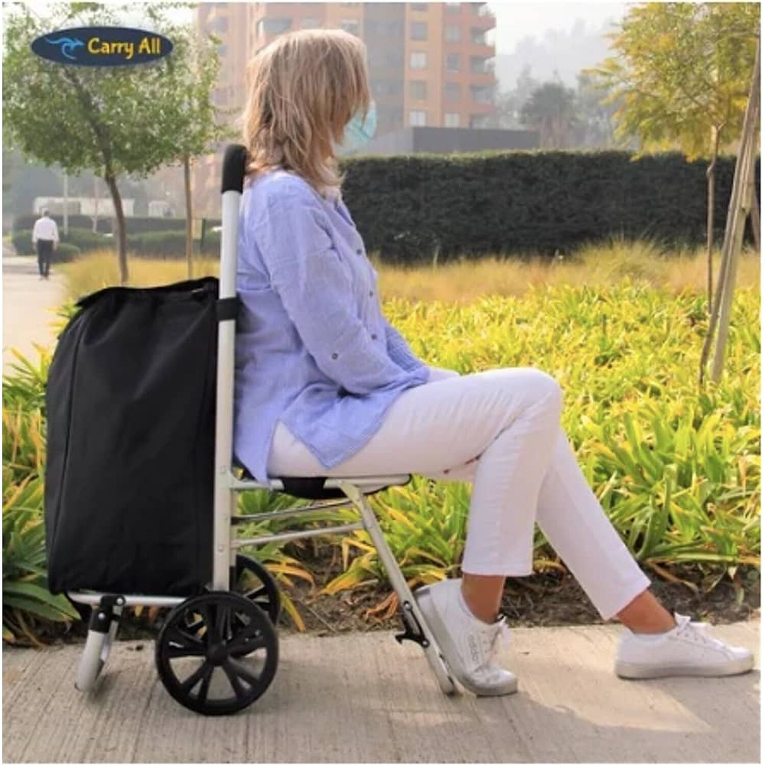 Carrito De Compras Plegable Con Silla image number 1.0