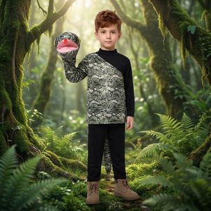 Disfraz Anaconda Infantil Tipo Capa Con Cabeza De Serpiente, Para Fiestas Y Cosplay