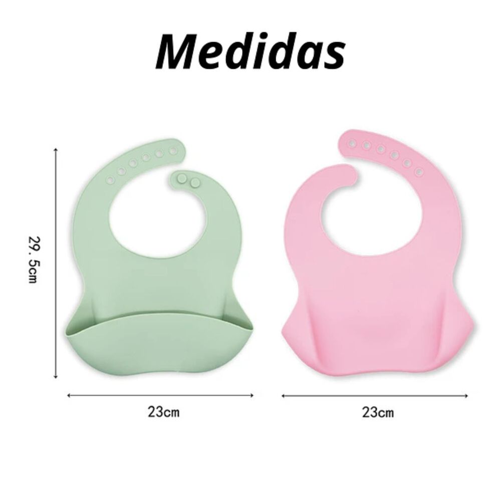 Babero Impermeable Para Bebes De Silicona Lavable image number 1.0
