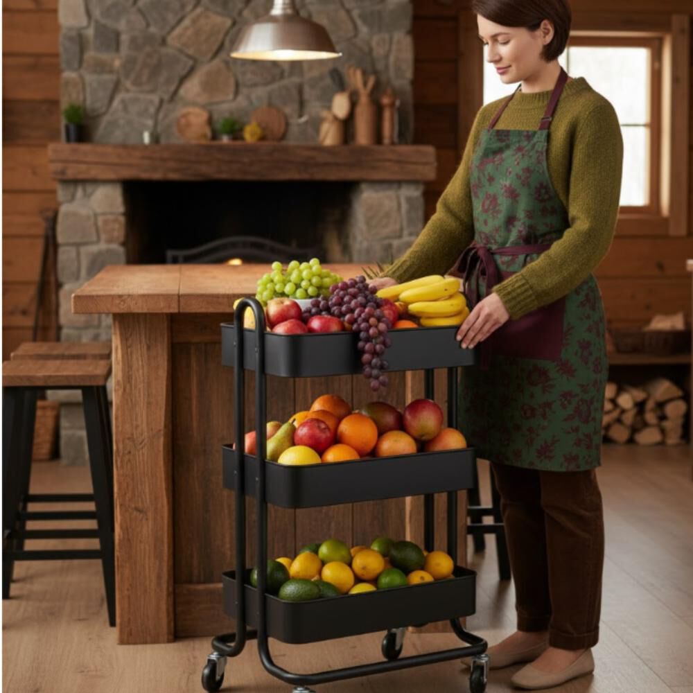 Carrito Carro Organizador Multiuso Con Ruedas Acero Multiuso image number 5.0