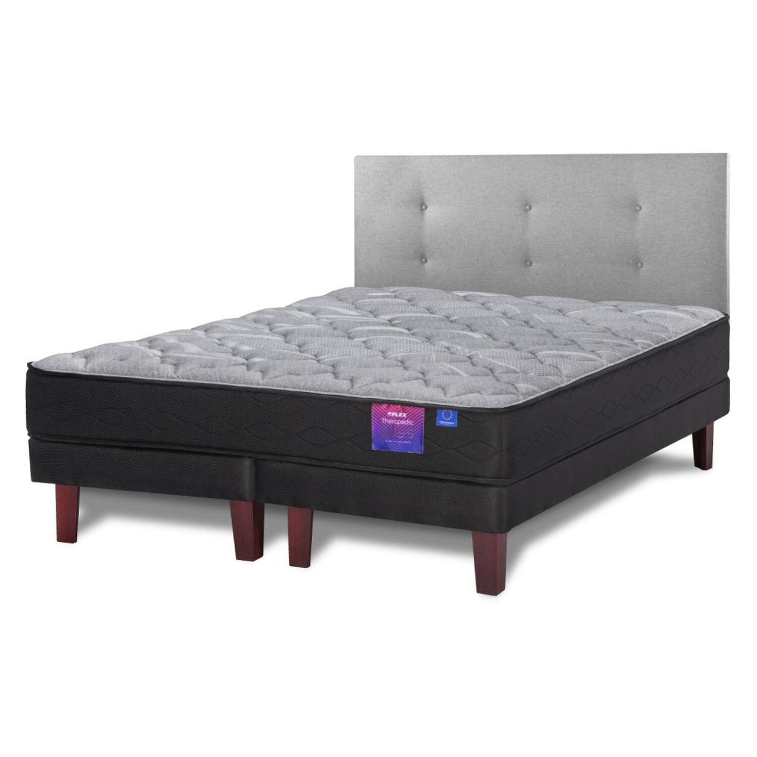 Cama Europea Flex Therapedic Plus / King / Base Dividida + Respaldo image number 0.0
