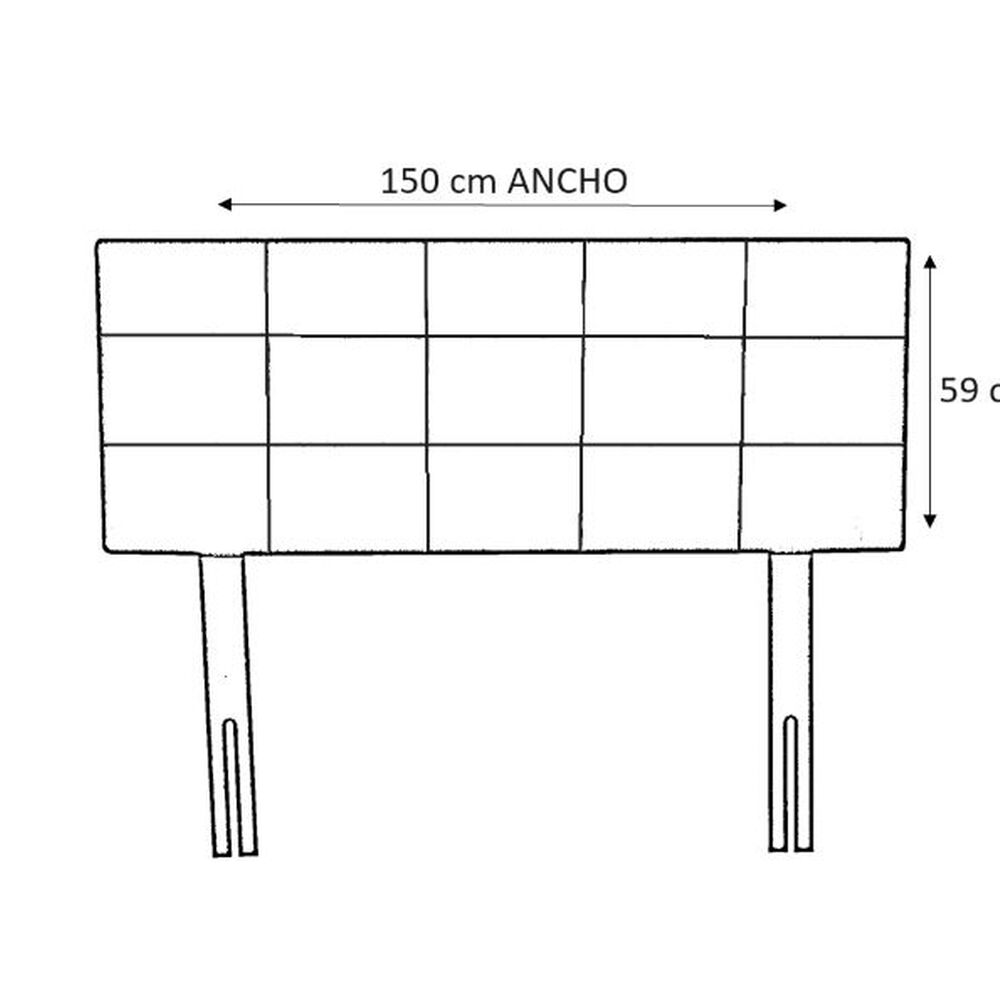 Cama Europea 2 Plazas 190 Rest Respaldo Ginebra image number 2.0