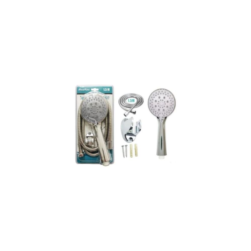 Juego De Ducha Mango Cromada Salida Regulable Flexible 15m image number 3.0
