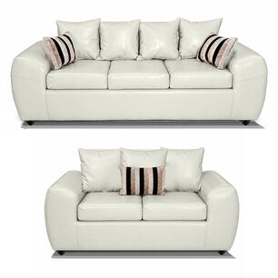 Juego De Living Elegant Detail Houston Pu / 5 Cuerpos