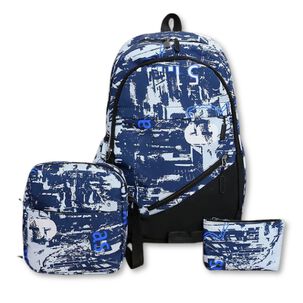 JUMP KIDS Pack Mochila Lonchera Estuche Grande 46cm Juvenil Y Escolar Dark Blue