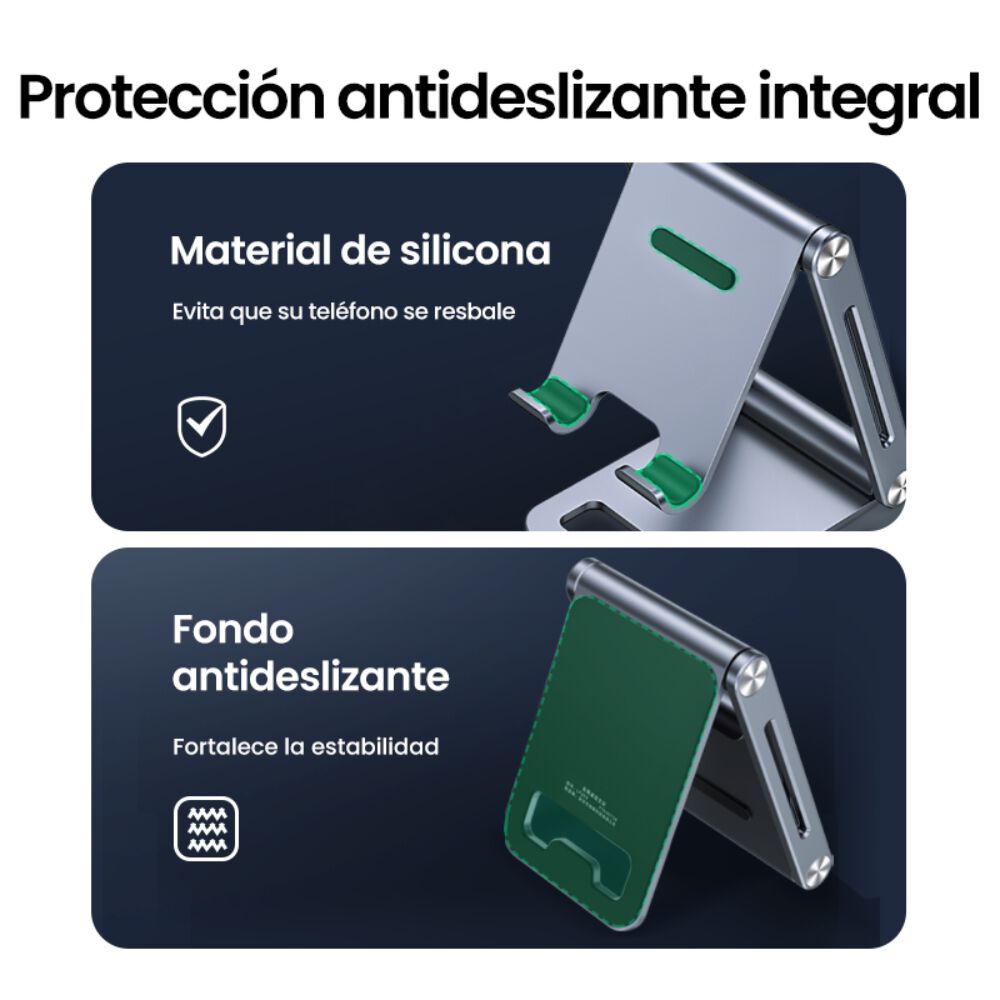 Base De Escritorio Para Celular Doble Inclinacion Ajustable Aluminio Silver Ugreen Lp263 image number 2.0