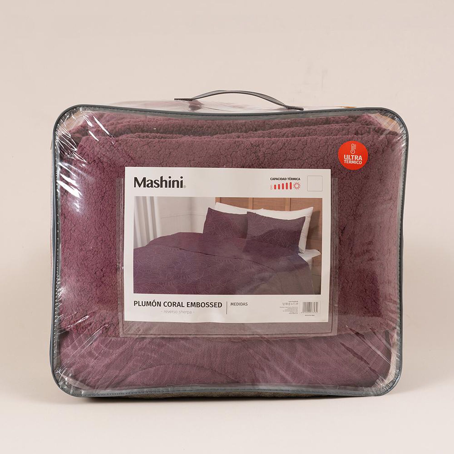 Plum&oacute;n Sherpa Mashini Corduroy Coral / 1.5 Plazas image number 2.0