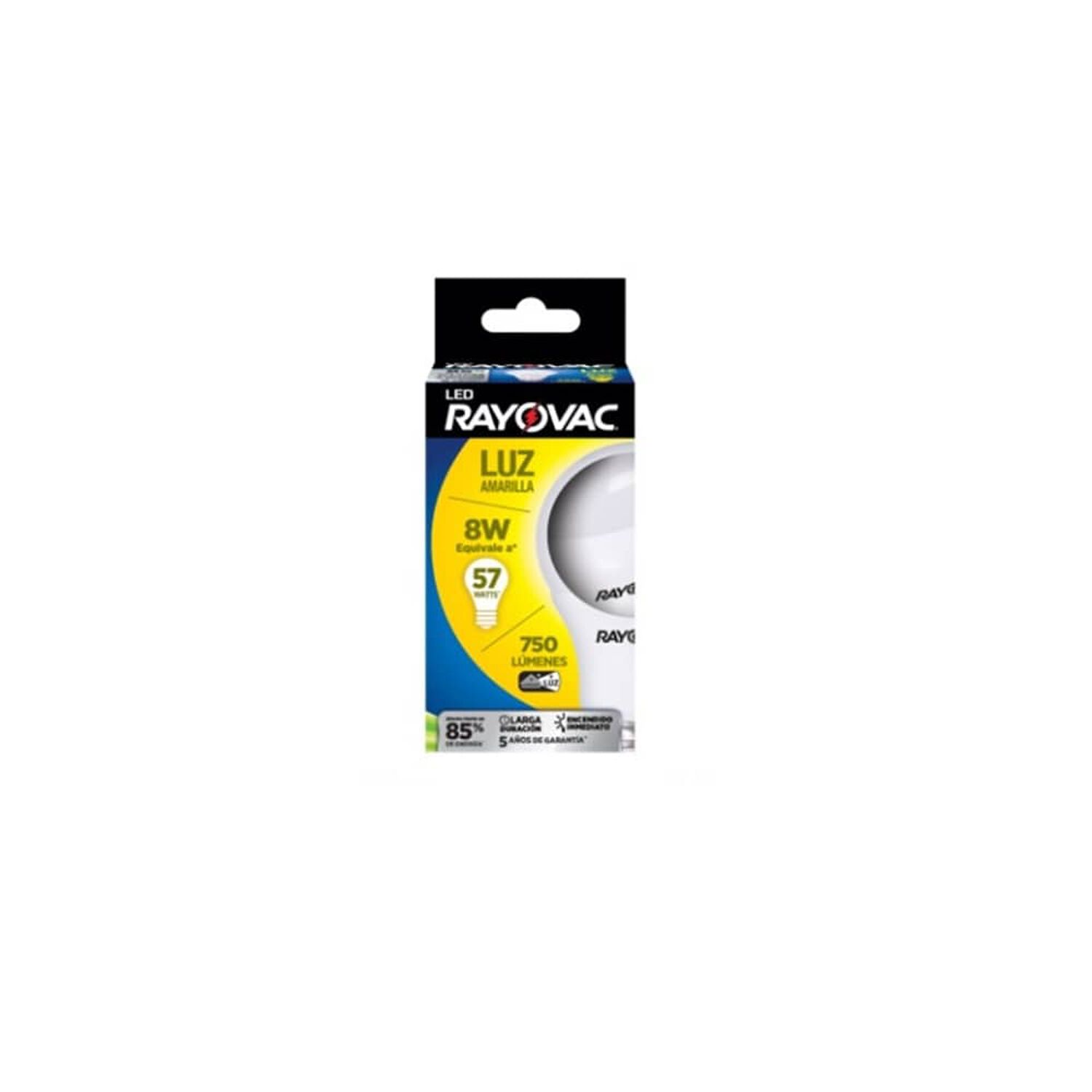 Ampolleta Rayovac 8w Luz Amarilla image number 0.0