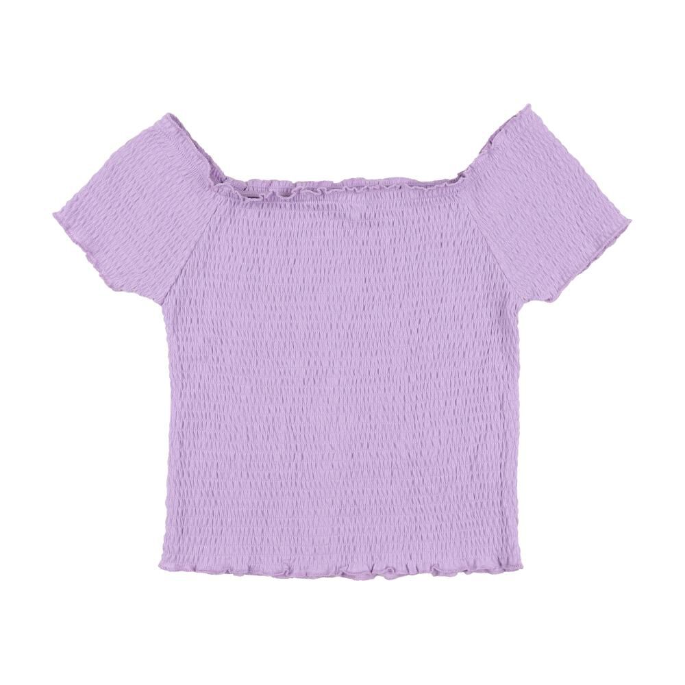 Polera Crop Panal Manga Corta Cuello Cuadrado Mujer Freedom image number 0.0