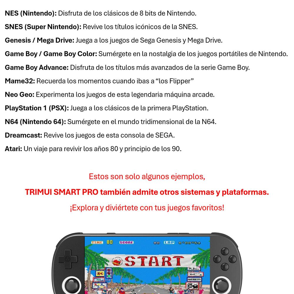 Consola Port&aacute;til Trimui Smart Pro - Bautizada En Youtube Como La Mejor / Negra image number 3.0