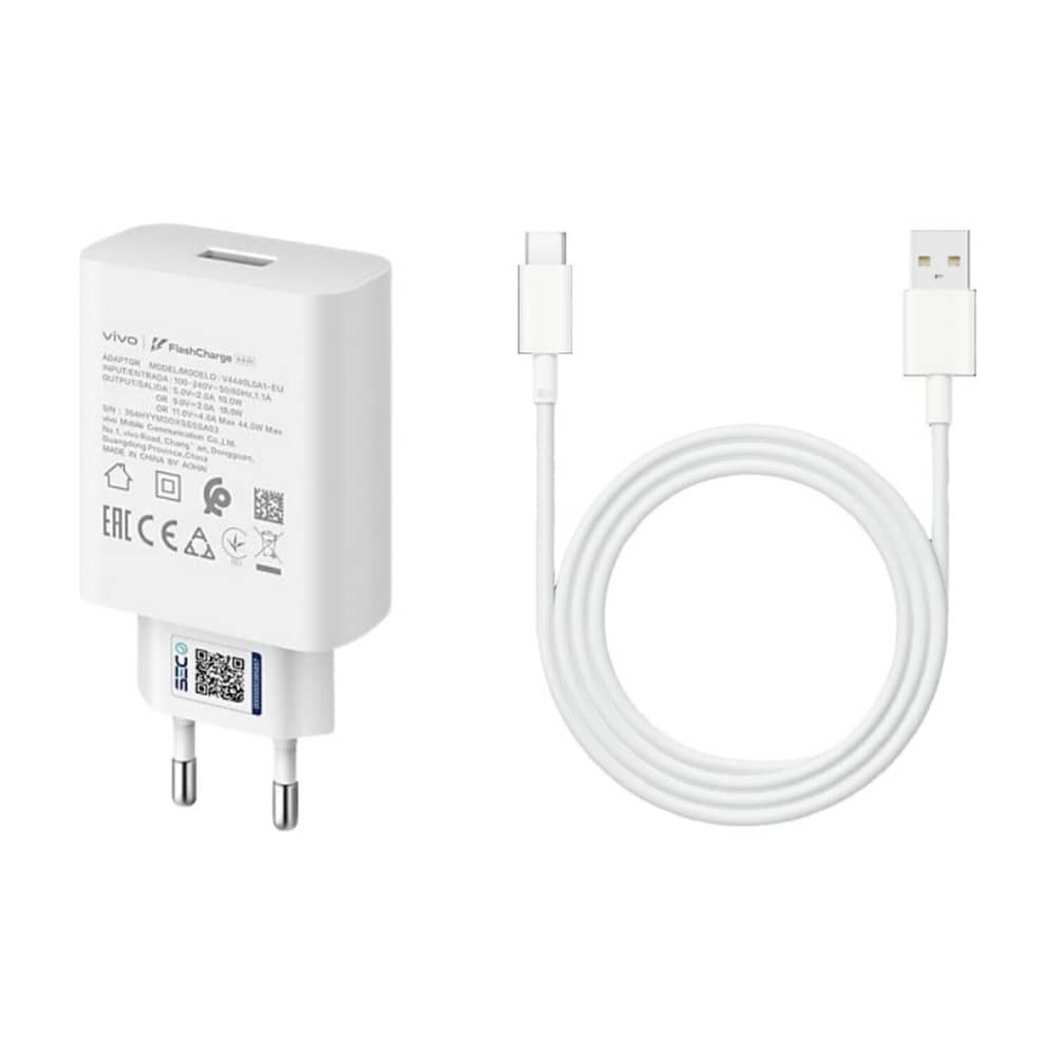 Cargador Vivo 44w Flash Charger + Cable Tipo C image number 0.0