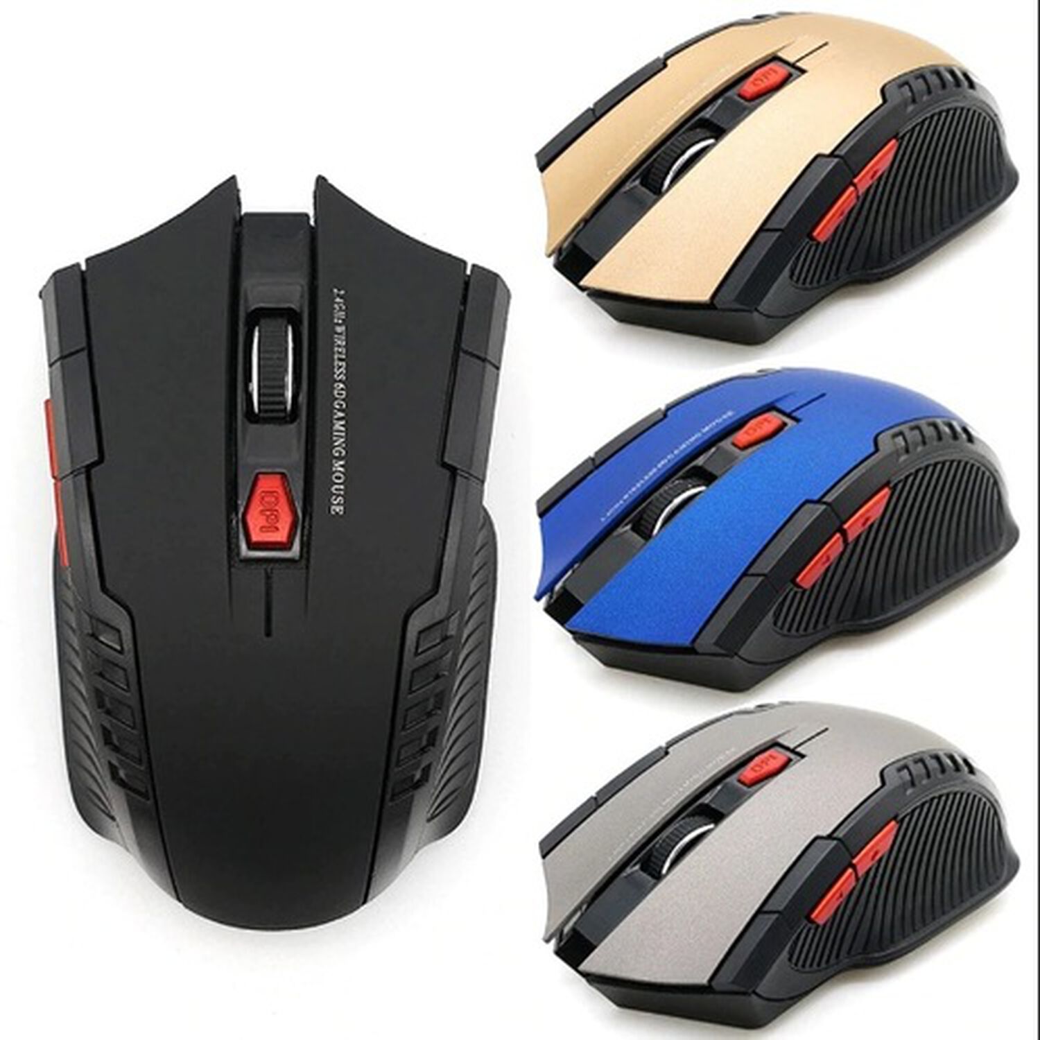 Mouse Gamer &Oacute;ptico Raton Inal&aacute;mbrico 6 Botones Wireless Para Notebook Pc Dpi image number 1.0
