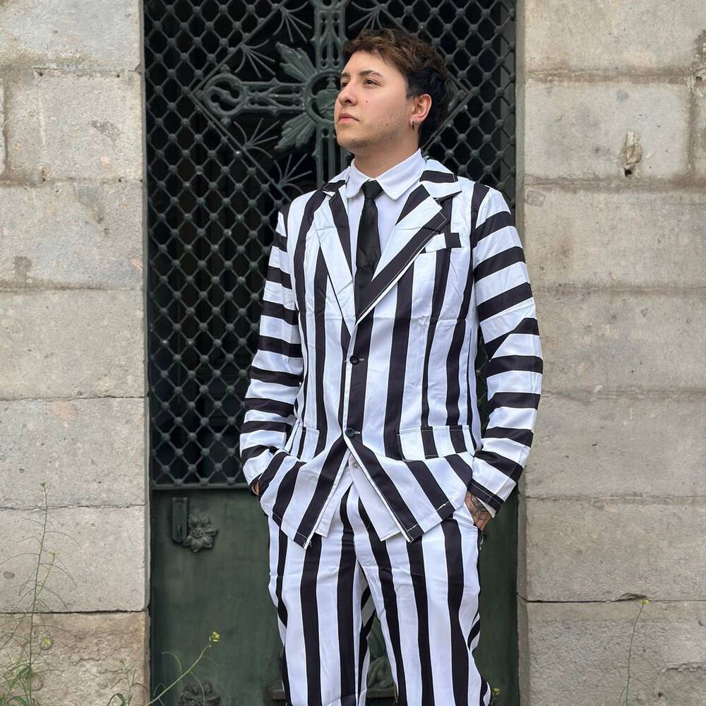 Disfraz Beetlejuice Halloween Con Corbata image number 3.0