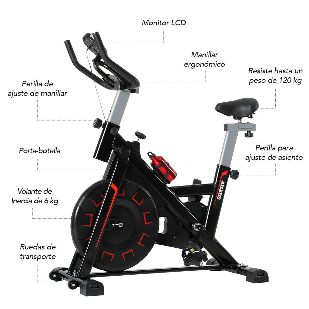 Bicicleta Spinning Atletis Master 500 Volante 6 Kg image number 2.0
