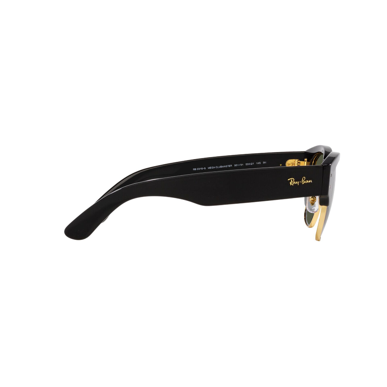 Lentes De Sol Mega Clubmaster Black On Arista Ray-ban image number 9.0