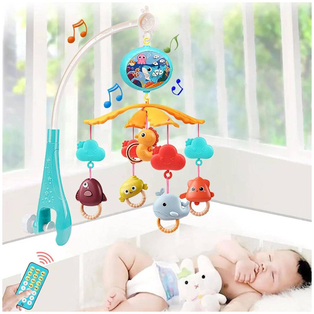 Juguete Movil Sonajero Infantil Con Luz Y Sonido Acuatico Celeste image number 2.0