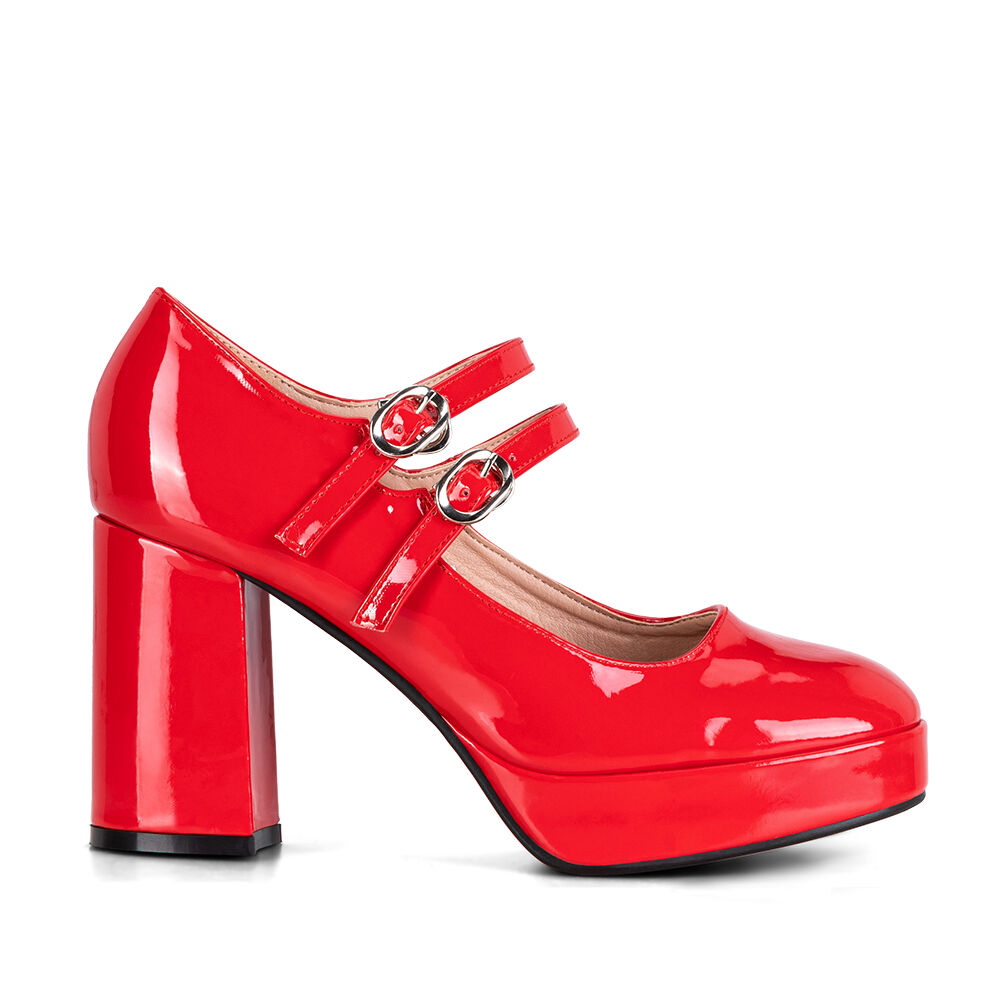 Zapato Taco Rojo Casual You201 Weide image number 0.0