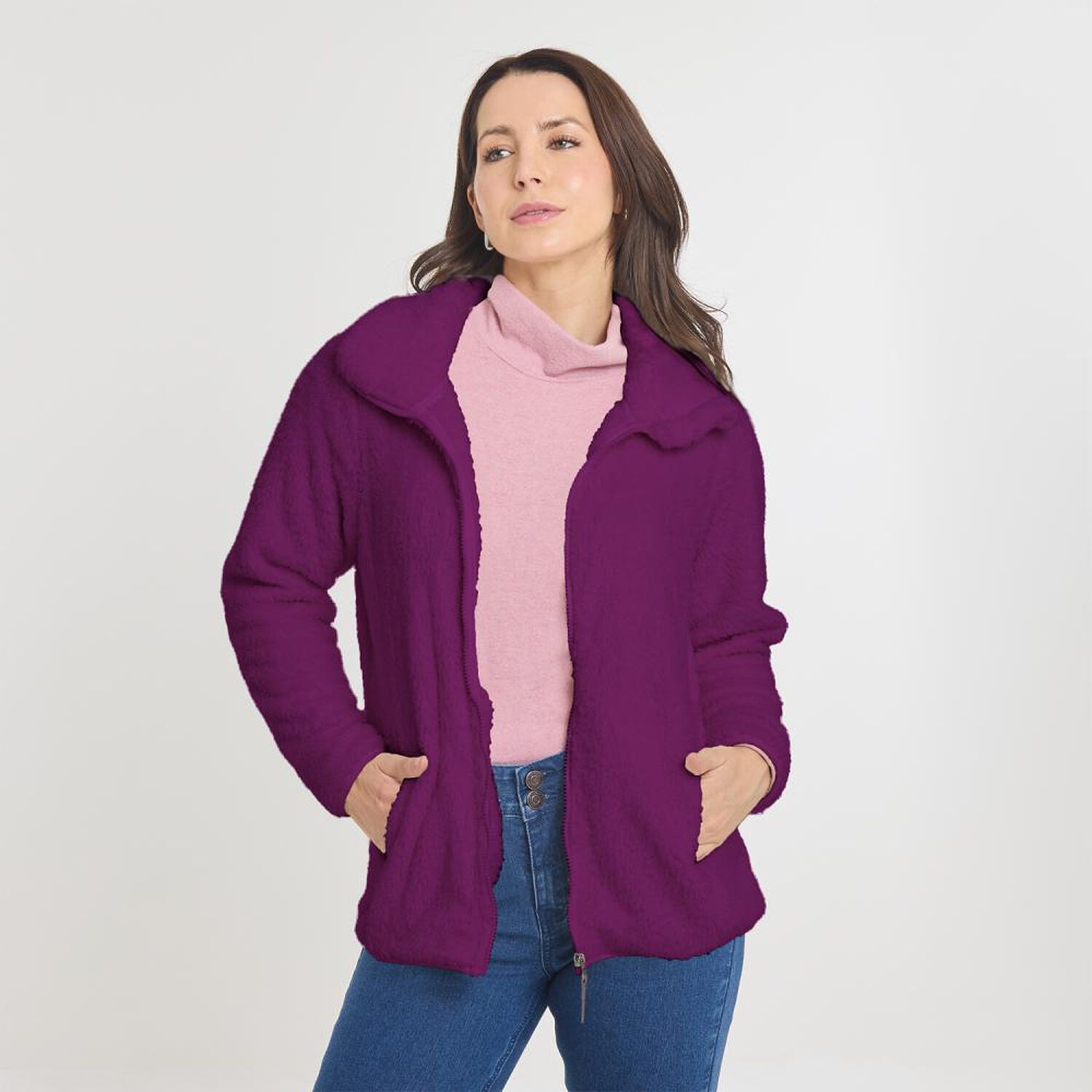 Poler&oacute;n Polar Fleece Manga Larga Cuello Alto Mujer Geeps image number 0.0