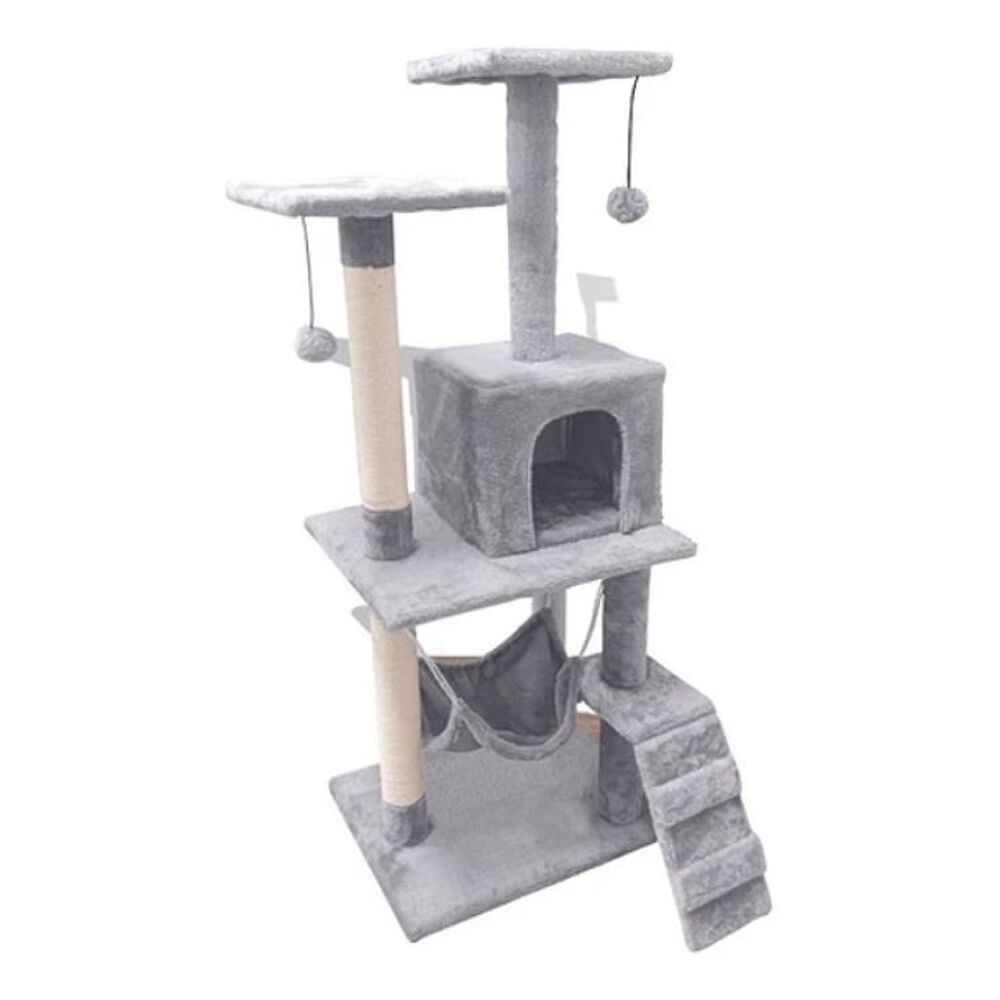 Rascador Torre Gato Arbol Trepador Terciopelo + Hamaca image number 0.0