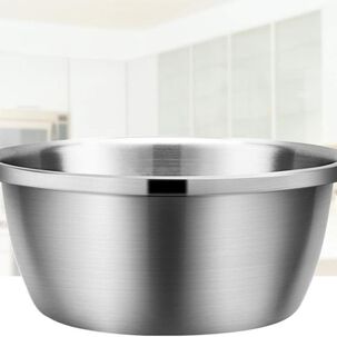 Bowl Ensaladera Redondo Base Plana Acero Cocina 28cm