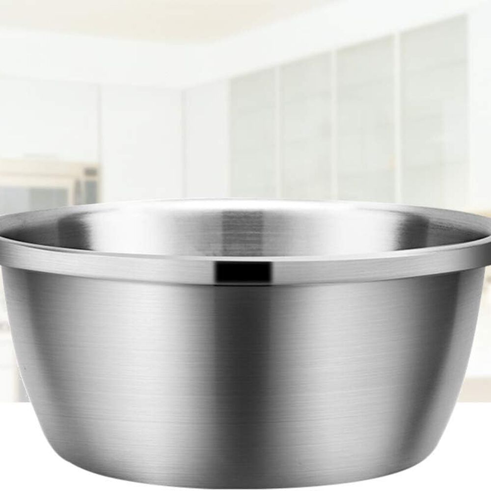Bowl Ensaladera Redondo Base Plana Acero Cocina 28cm image number 0.0