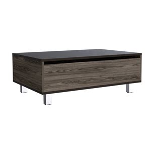 Mesa De Centro Extensible Fm-002o - Cafe Oscuro / Negro
