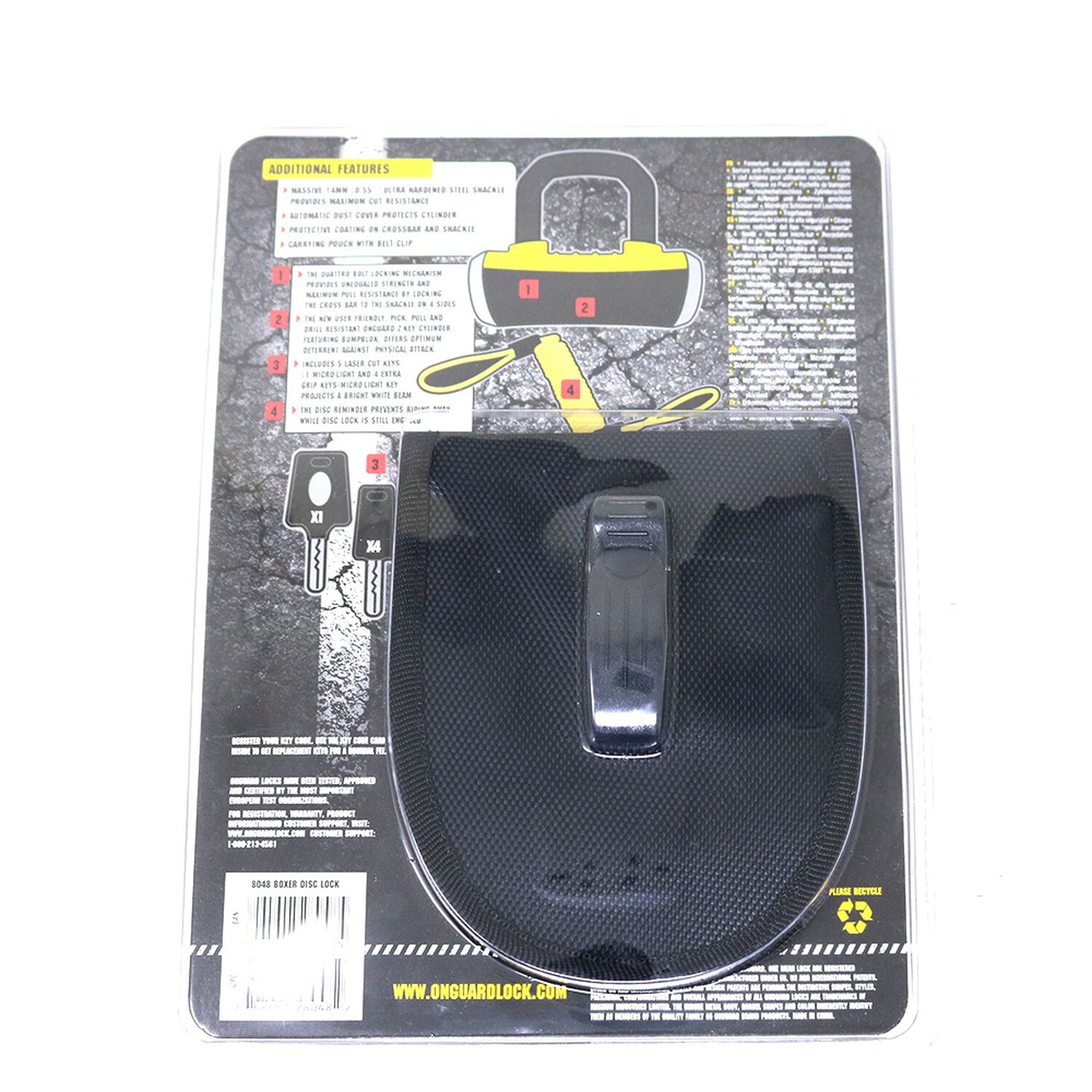 Candado Onguard Moto Boxer 55x55mm image number 5.0