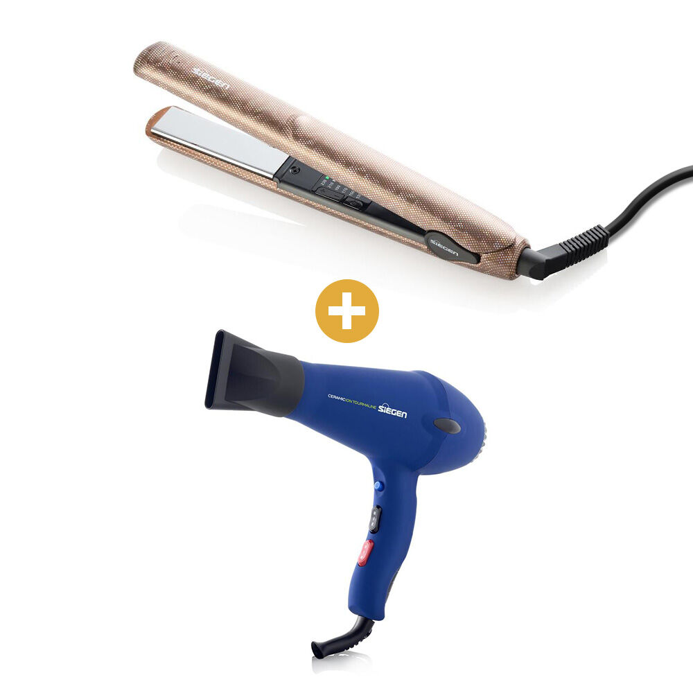 Secador de Pelo Siegen SG-3051 + Alisador Siegen SG-4653 GLAMOUR
