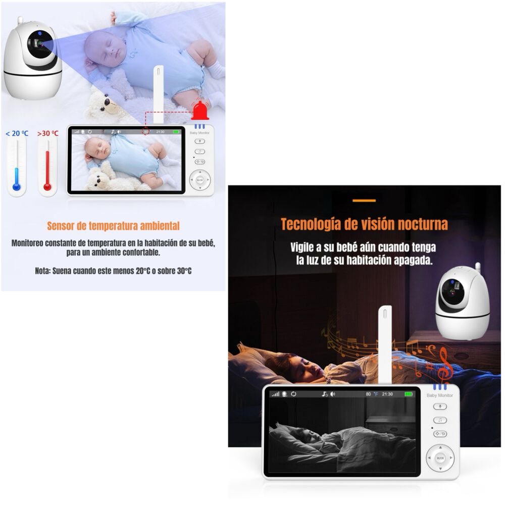 C&aacute;mara Monitor Inteligente Pantalla 5'' 720p By Lubabycas image number 5.0