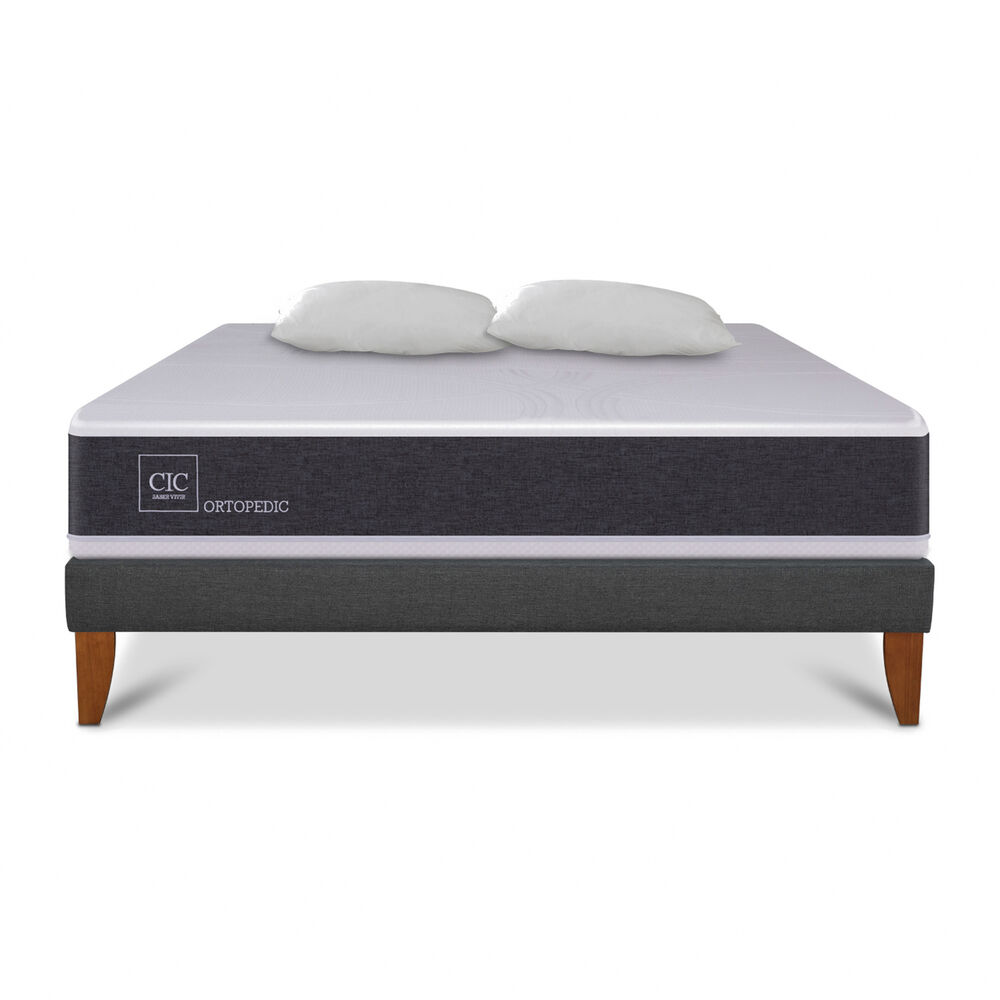 Cama Europea Cic New Ortopedic / King / Base Normal + Almohadas image number 0.0