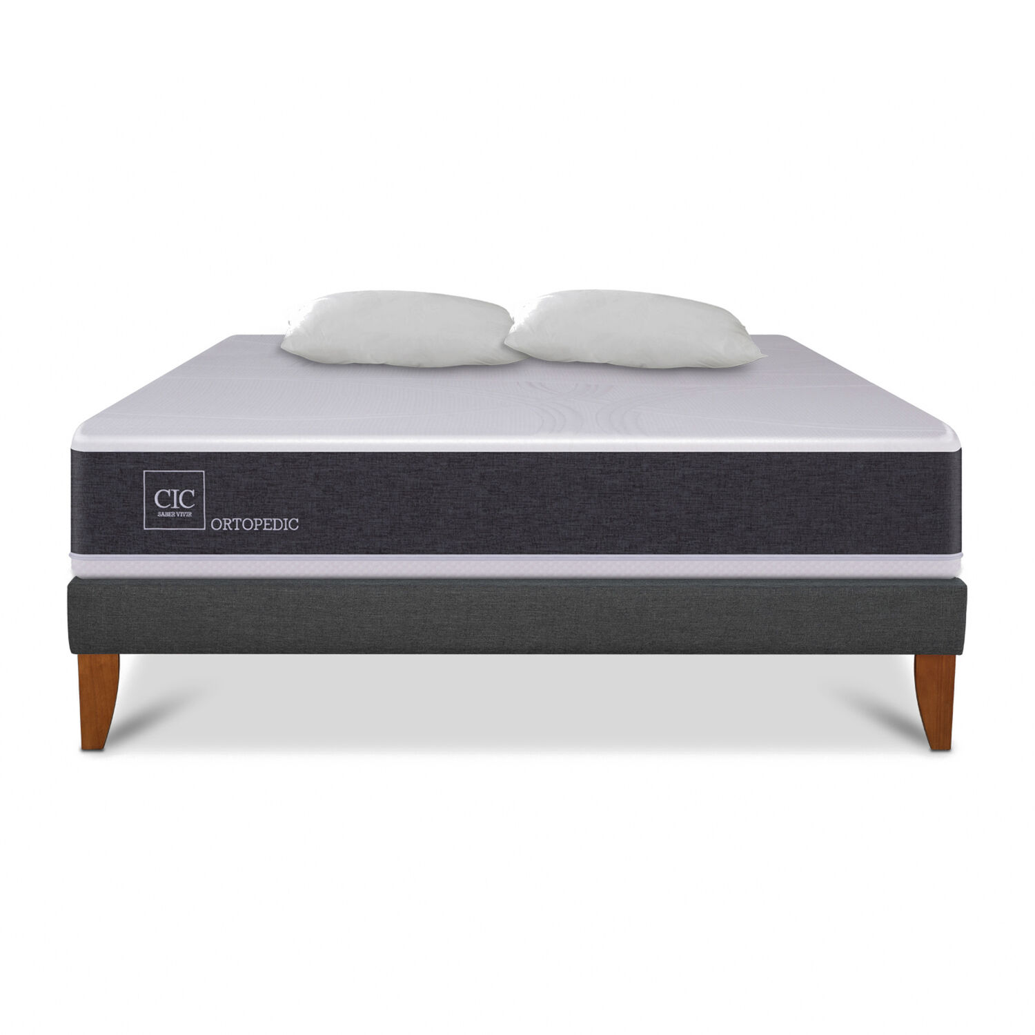 Cama Europea Cic New Ortopedic / King / Base Normal + Almohadas image number 0.0
