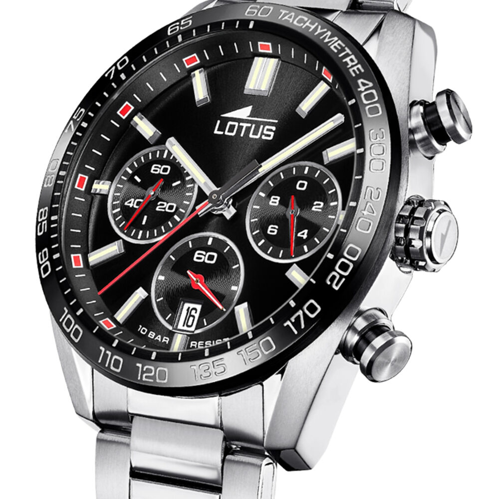 Reloj 18916/6 Lotus Negro Hombre Chrono image number 2.0
