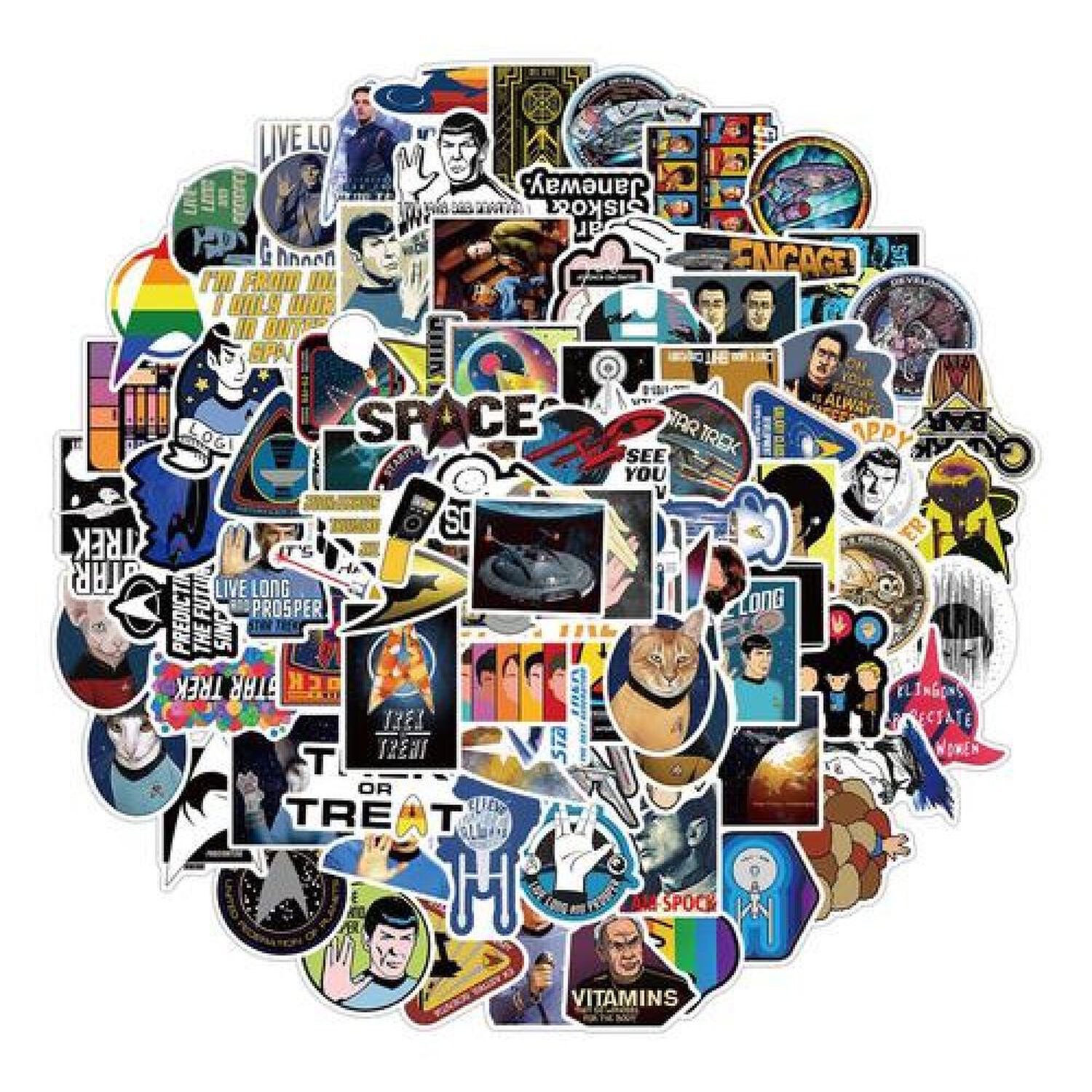 Set Stickers Calcomonias Star Trek Kirk Spock image number 0.0