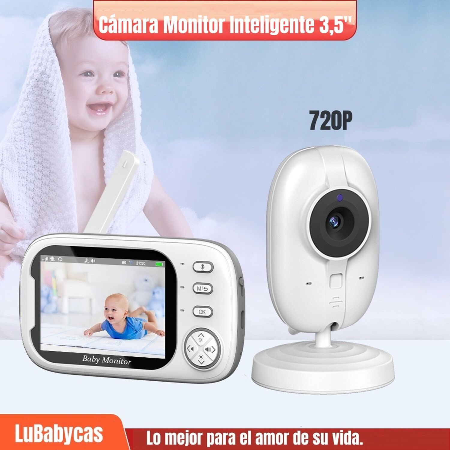 C&aacute;mara Monitor Inteligente 3.5&Prime; Pantalla 720p Lubabycas image number 1.0