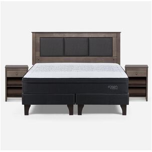Cama Europea Rosen Tempo / King / Base Dividida + Set De Maderas