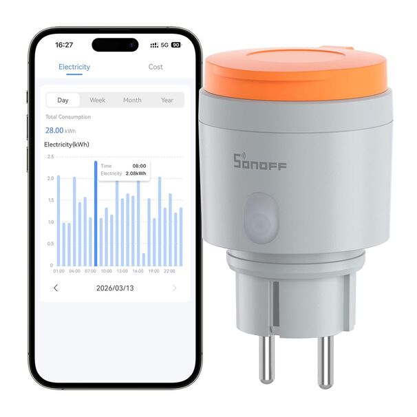 Enchufe Wifi Sonoff S61s 16a Para Exteriores Con Medicion