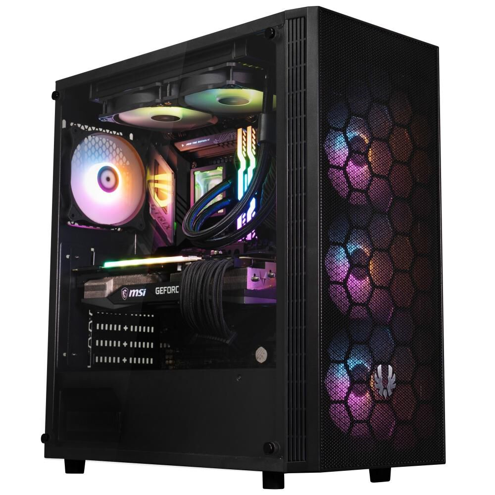 Gabinete Bitfenix/ ​​hades + Fuente De Poder 600w / 4 Ventiladores/ Negro image number 8.0