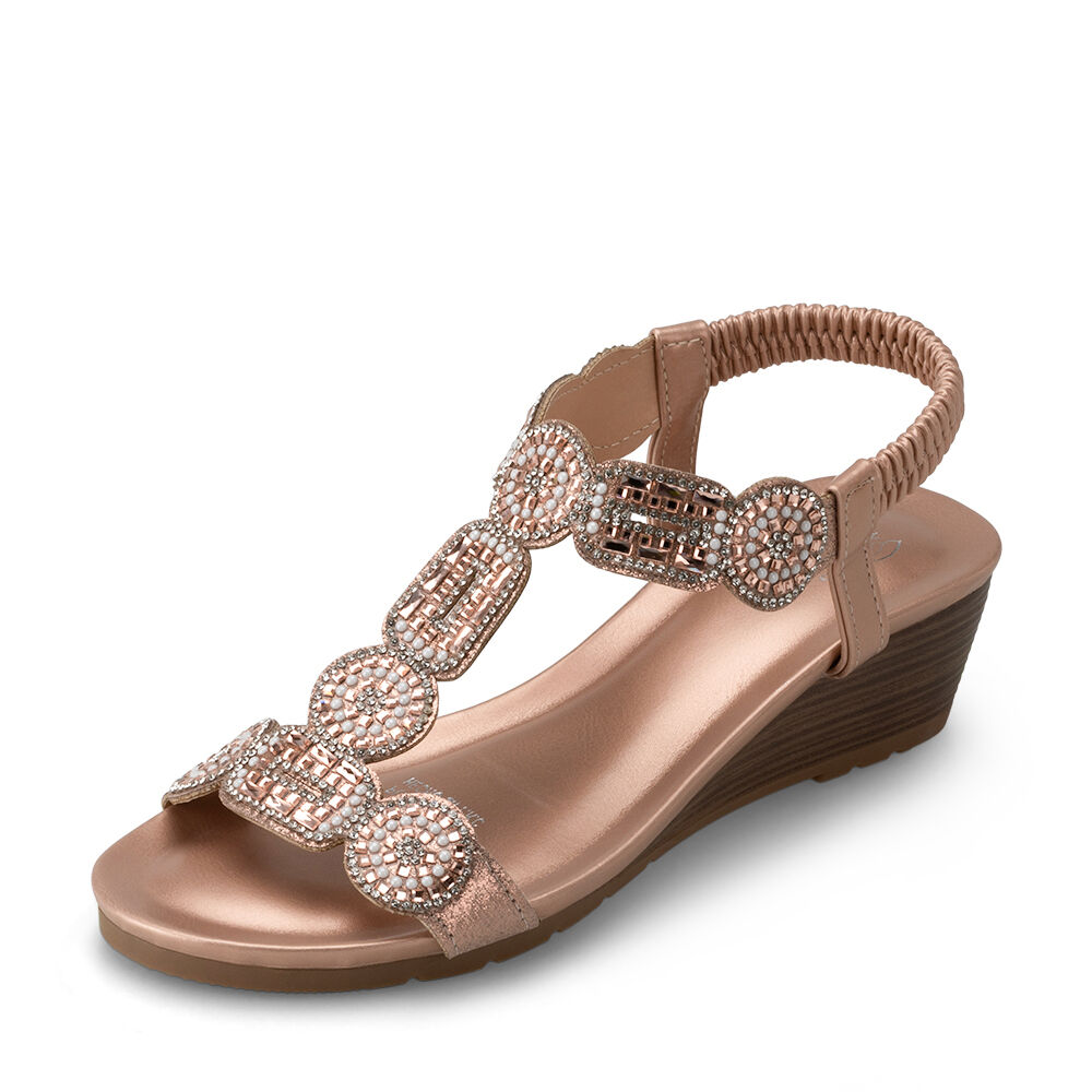Sandalias Pilar Champan Weide image number 1.0