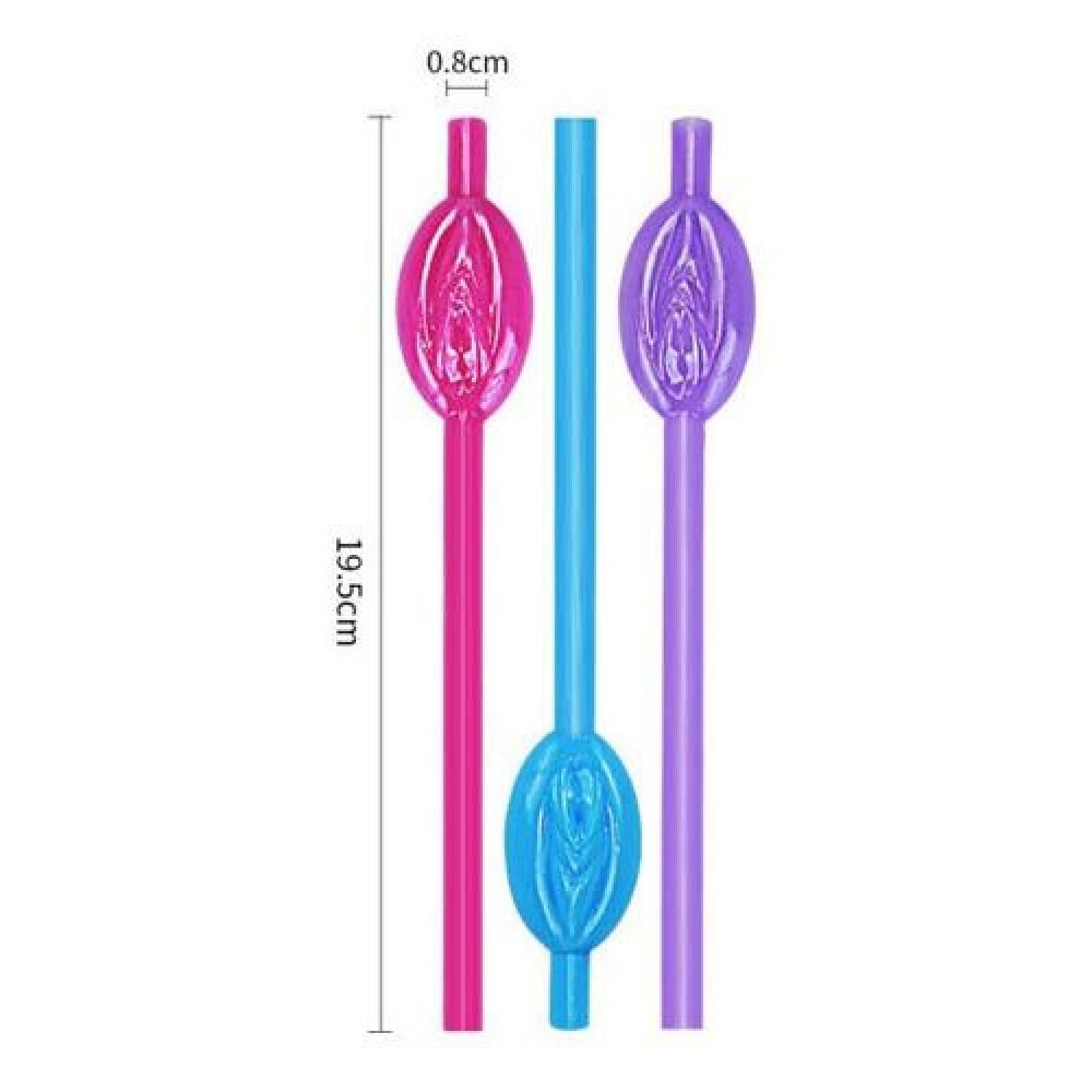 Bombillas , Pitillos , Sorbetes Forma De Vagina Set 9 Pzas image number 1.0
