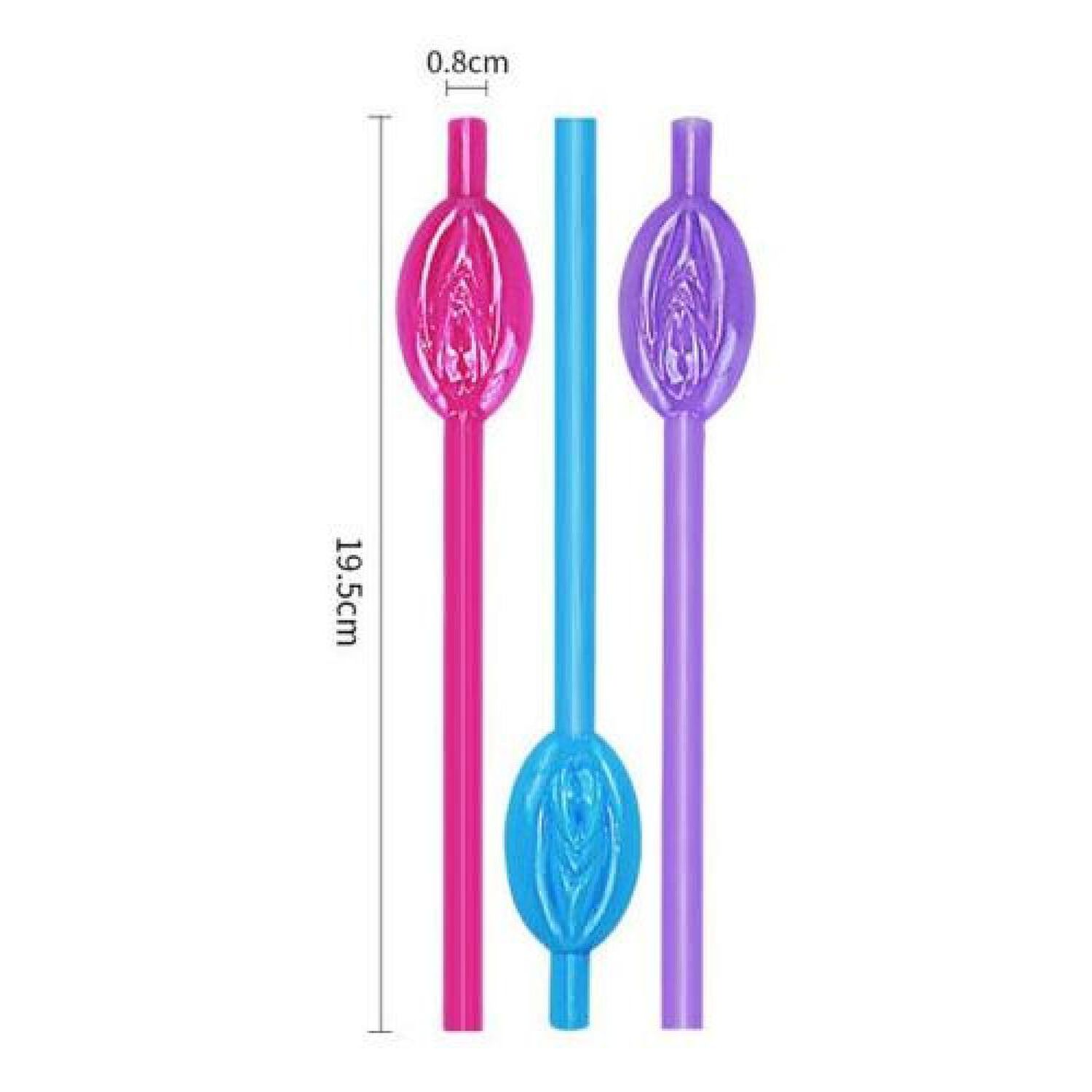 Bombillas , Pitillos , Sorbetes Forma De Vagina Set 9 Pzas image number 1.0