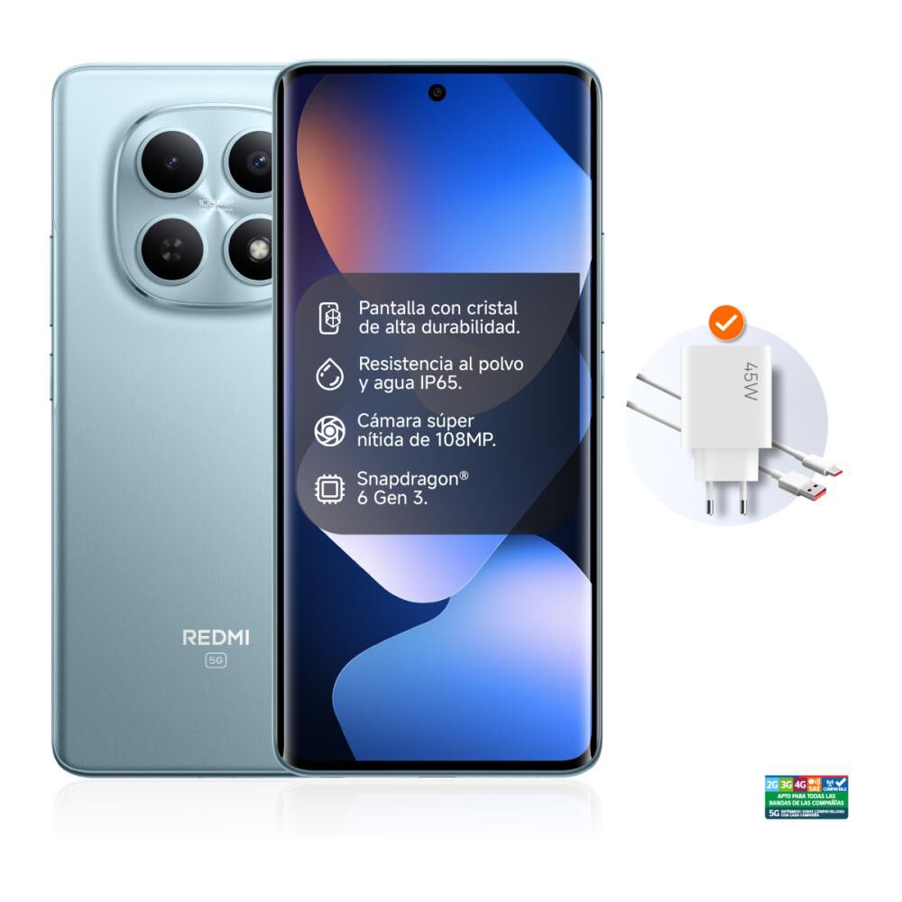 Smartphone Xiaomi Redmi Note 15 / 5G / 256 GB / Azul / Liberado image number 0.0