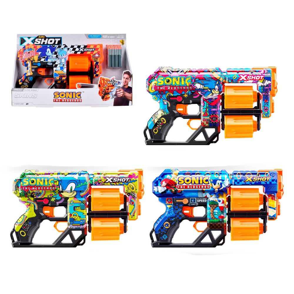Lanzador Skin Sonic Con 12 Dardos X-shot image number 0.0