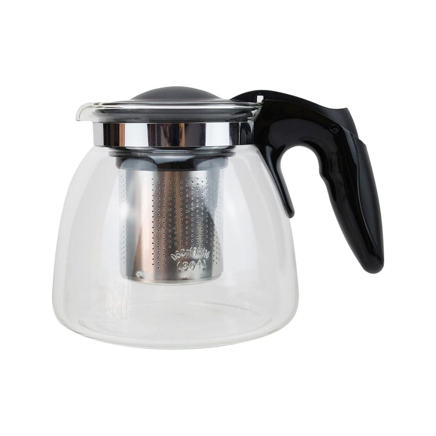 Hervidor Tetera Infusor Vidrio Cocina 900 Ml Negro image number 0.0